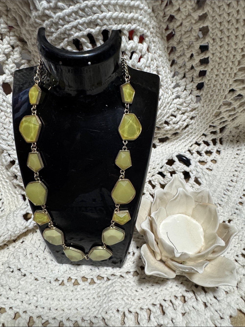 Statement Yellow Gemlink Necklace - Unbranded